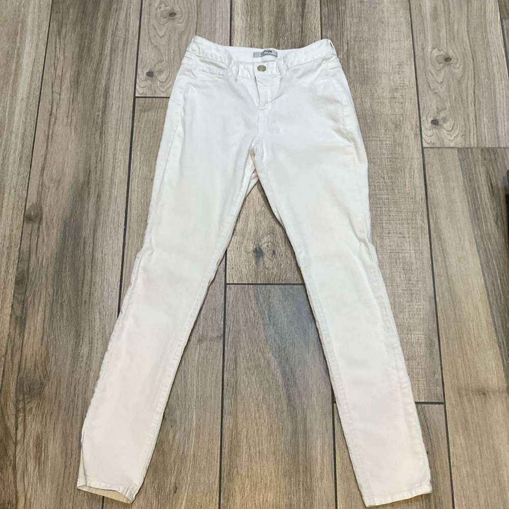Refuge Skinny White Jeans, Size 2